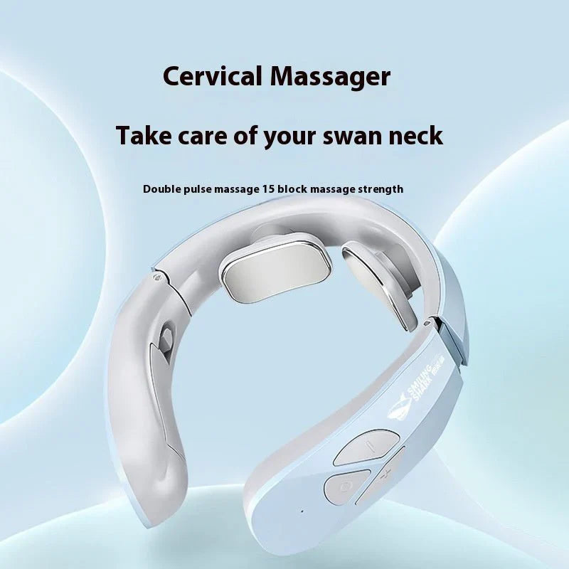 Cervical Neck Pain Relief Smart EMS Heat Massager Pulse Therapy