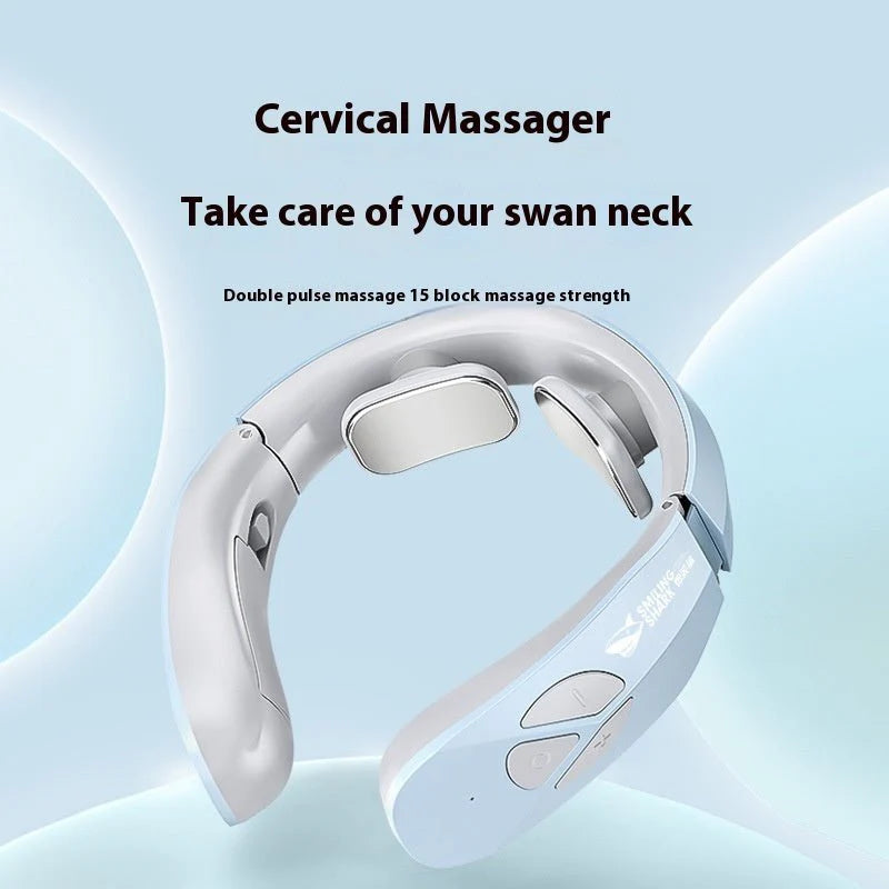 Cervical Neck Pain Relief Smart EMS Heat Massager Pulse Therapy
