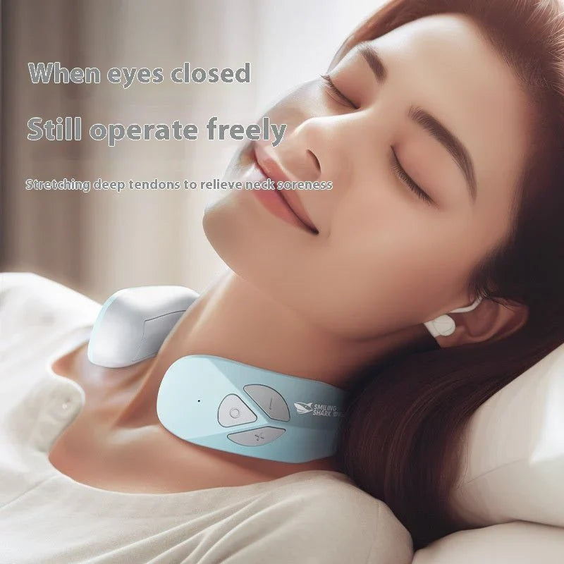 Cervical Neck Pain Relief Smart EMS Heat Massager Pulse Therapy