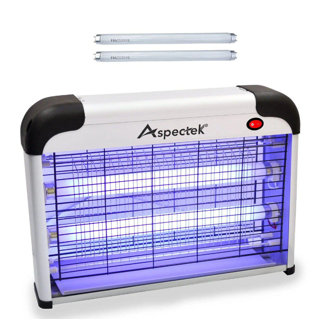 ASPECTEK Powerful 20W Electronic Insect Killer, Bug Zapper, Fly Zapper, Mosquito Killer-Indoor Use Including Free 2 Pack Replacement Bulbs