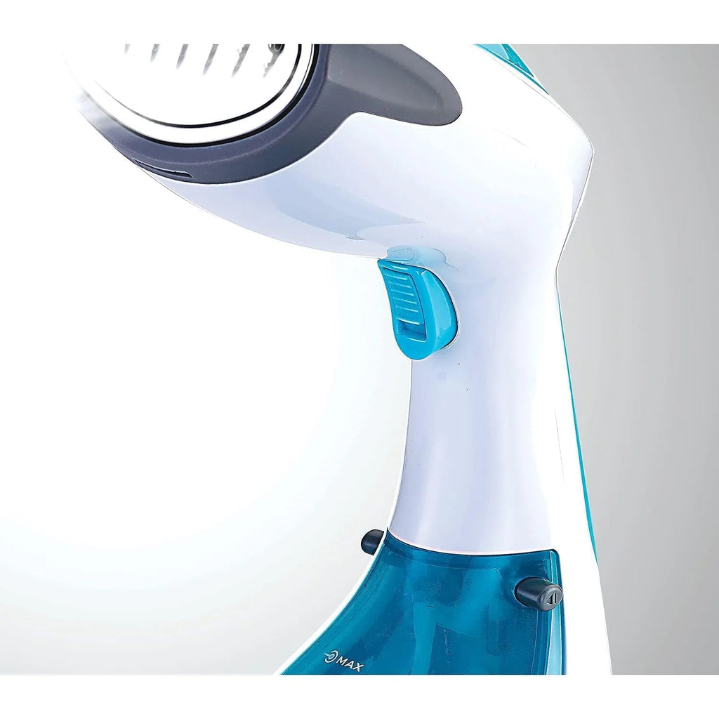 BLACK+DECKER Handheld Fabric Steamer with Steam Jet Button and Lint Remover 1200W 260ml White/Blue HST1200-B5
