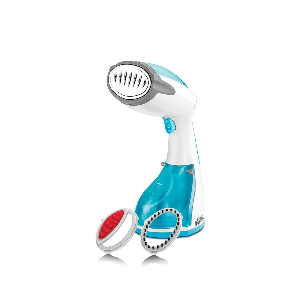 BLACK+DECKER Handheld Fabric Steamer with Steam Jet Button and Lint Remover 1200W 260ml White/Blue HST1200-B5