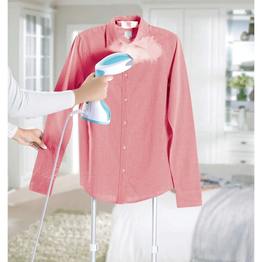 BLACK+DECKER Handheld Fabric Steamer with Steam Jet Button and Lint Remover 1200W 260ml White/Blue HST1200-B5